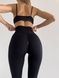 Лосини в рубчик з push-up ефектом, Чорний, S-M Г021 фото 2